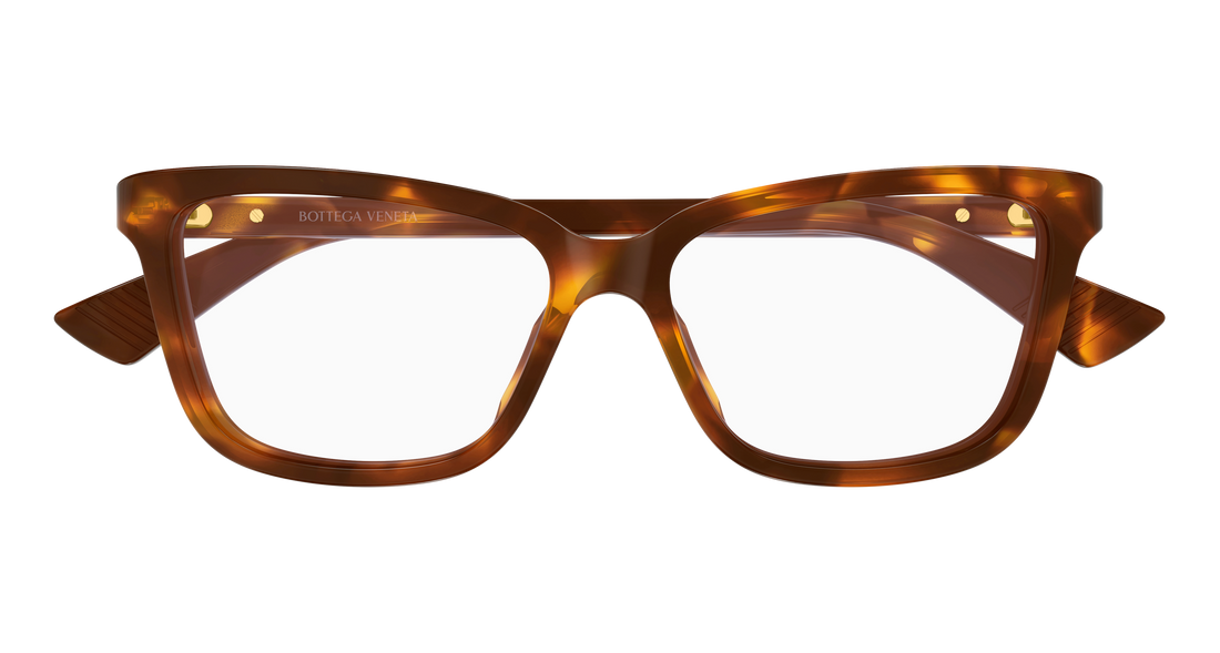 Óculos graduados bottega veneta bv1499o 006 havana cat eye femenino tamanho 54mm - Vista de detalhe