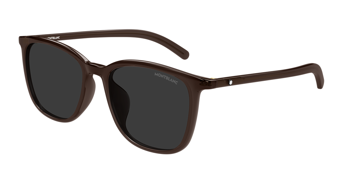 Sonnenbrillen montblanc mb0487sa 002 marron rectangular / squared masculino größe 56mm - Hauptansicht
