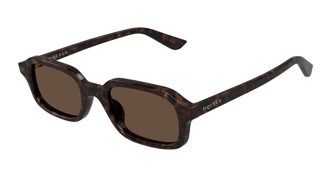 Sunglasses alexander mcqueen am0558s 002 havana rectangular / squared masculino size 51mm - Main view