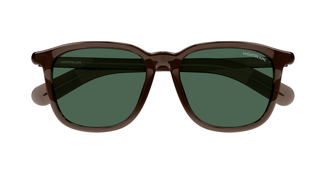 Óculos de sol montblanc mb0497s 002 marron rectangular / squared masculino tamanho 52mm - Vista de detalhe