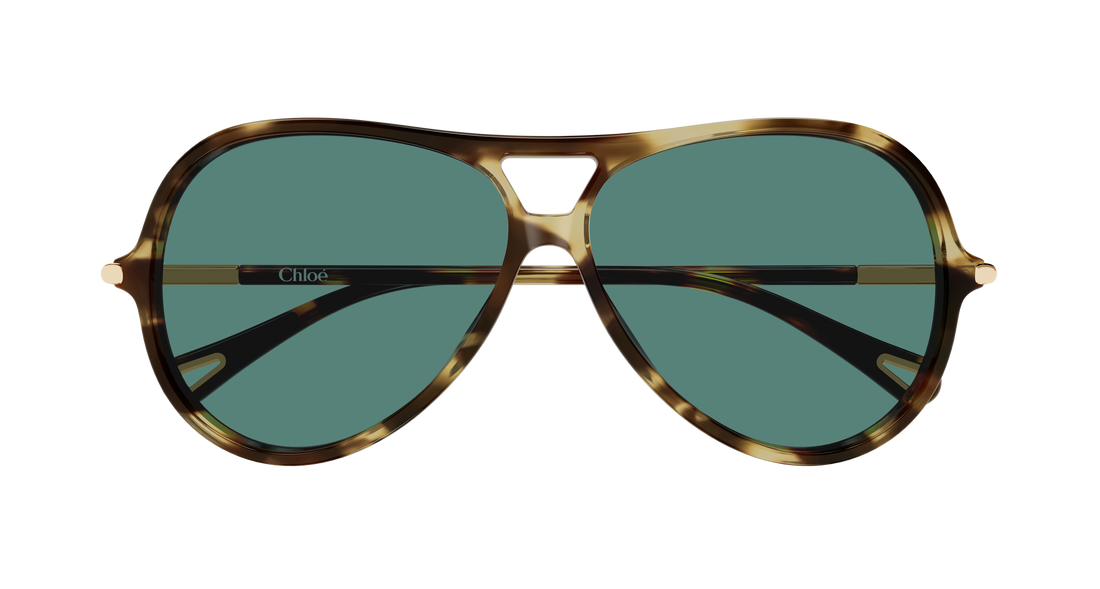 Óculos de sol chloé ch0395s 002 havana round/oval/panthos femenino tamanho 59mm - Vista de detalhe