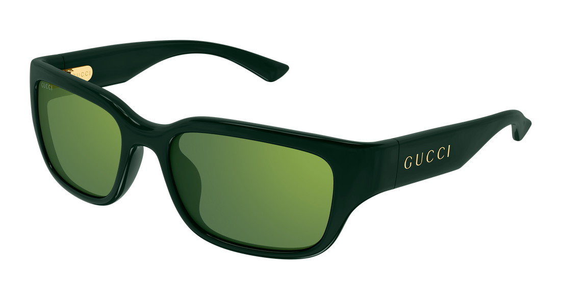 Solglasögon gucci gg2241sk 003 verde rectangular / squared masculino storlek 56mm - Huvudvy