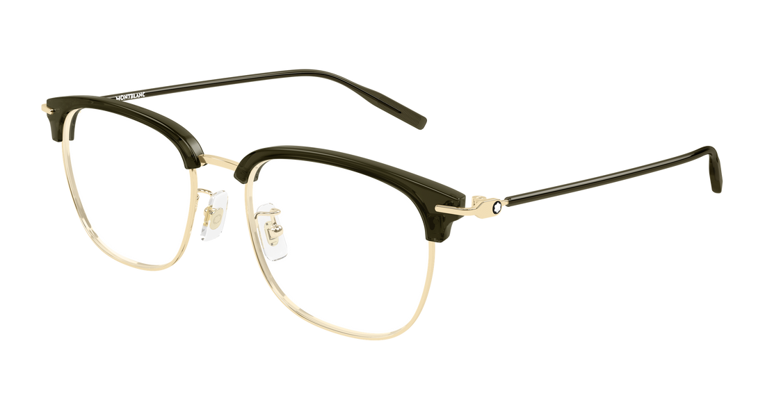 Prescription glasses montblanc mb0492oa 004 dorado rectangular / squared masculino size 55mm - Main view