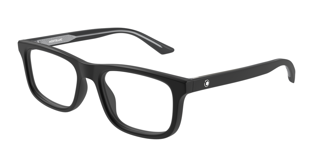 Óculos graduados montblanc mb0457o 007 negro rectangular / squared masculino tamanho 57mm - Vista principal