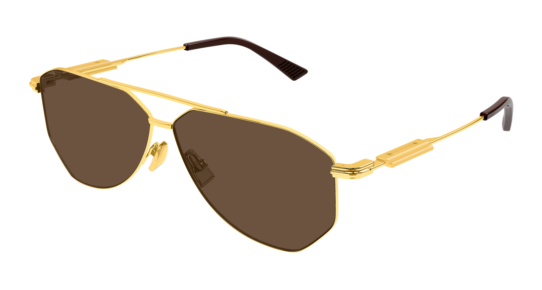 Óculos de sol bottega veneta bv1508s 002 dorado pilot/navigator unisex tamanho 60mm - Vista principal