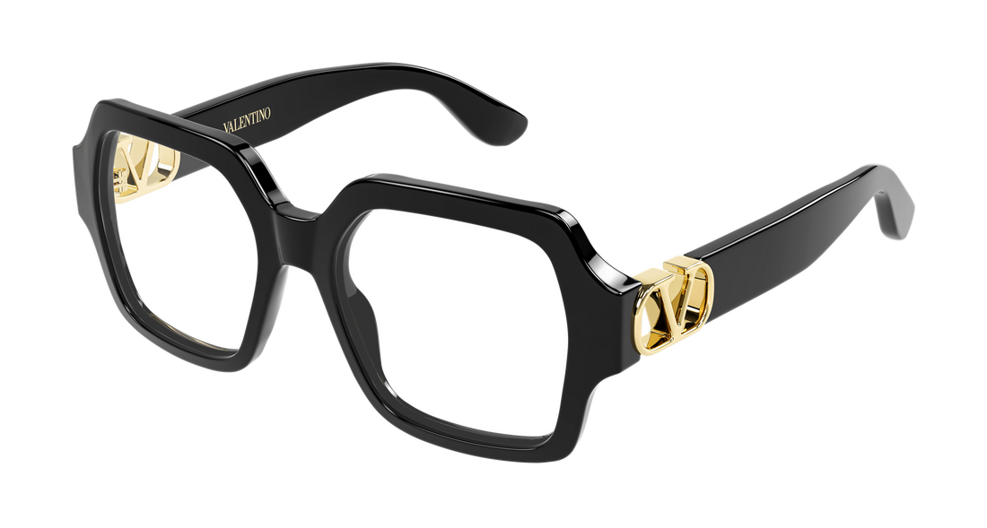 Óculos graduados valentino vg0055o 001 negro geometrical/directional femenino tamanho 52mm - Vista principal
