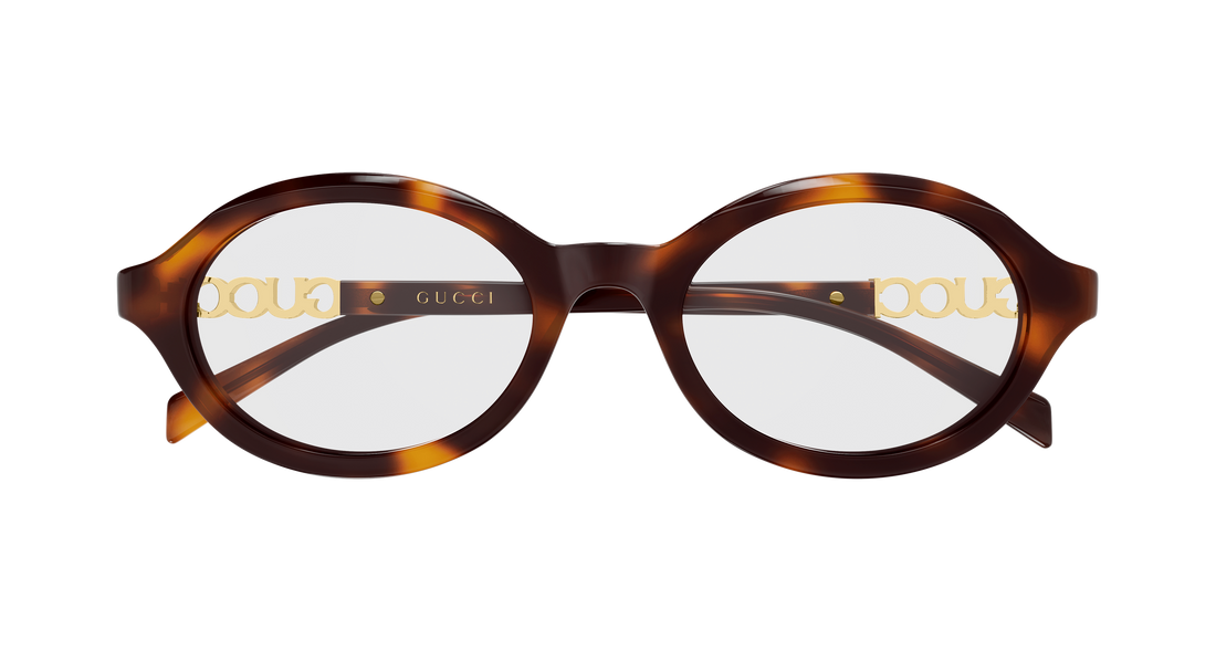 Brillen gucci gg2153o 005 havana round/oval/panthos femenino größe 51mm - Detailansicht