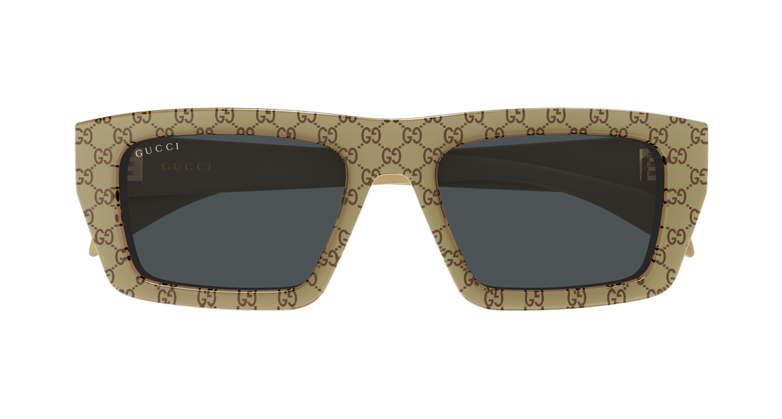 Lunettes de soleil gucci gg2020s 004 beige rectangular / squared masculino taille 54mm - Vue détaillée