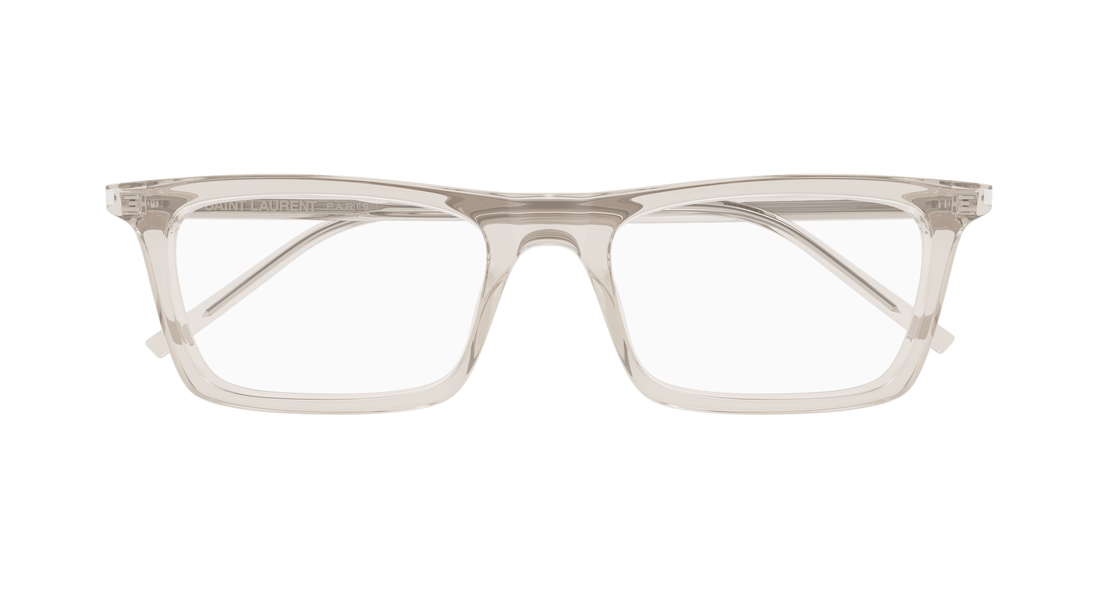 Lunettes de vue saint laurent sl 890 betty thin opt 004 beige rectangular / squared unisex taille 54mm - Vue détaillée