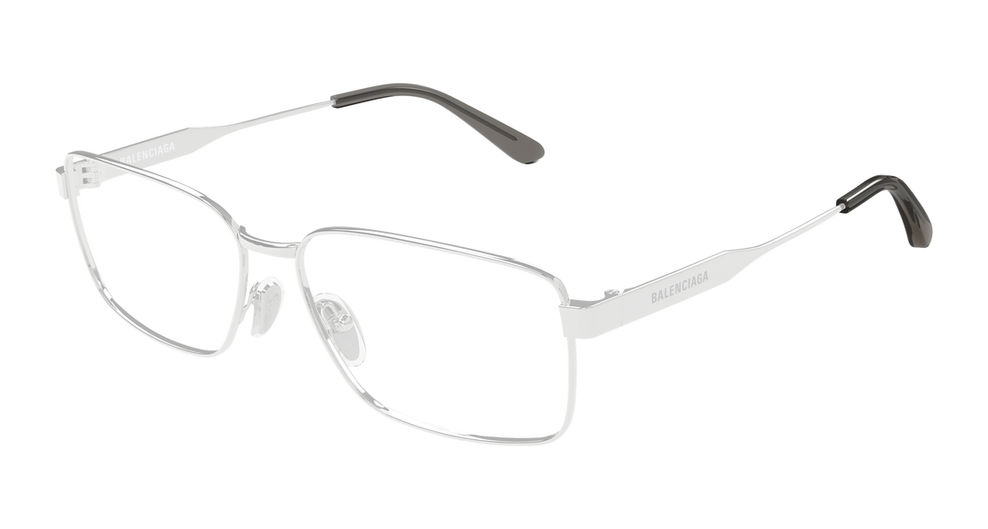 Lunettes de vue balenciaga bb0540o 001 plateado rectangular / squared masculino taille 60mm - Vue principale