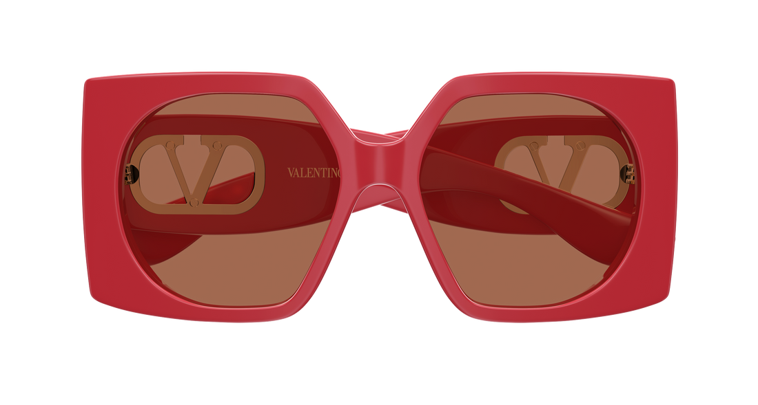 Occhiali da sole valentino vg0002s 003 rojo rectangular / squared femenino taglia 55mm - Vista dettagliata