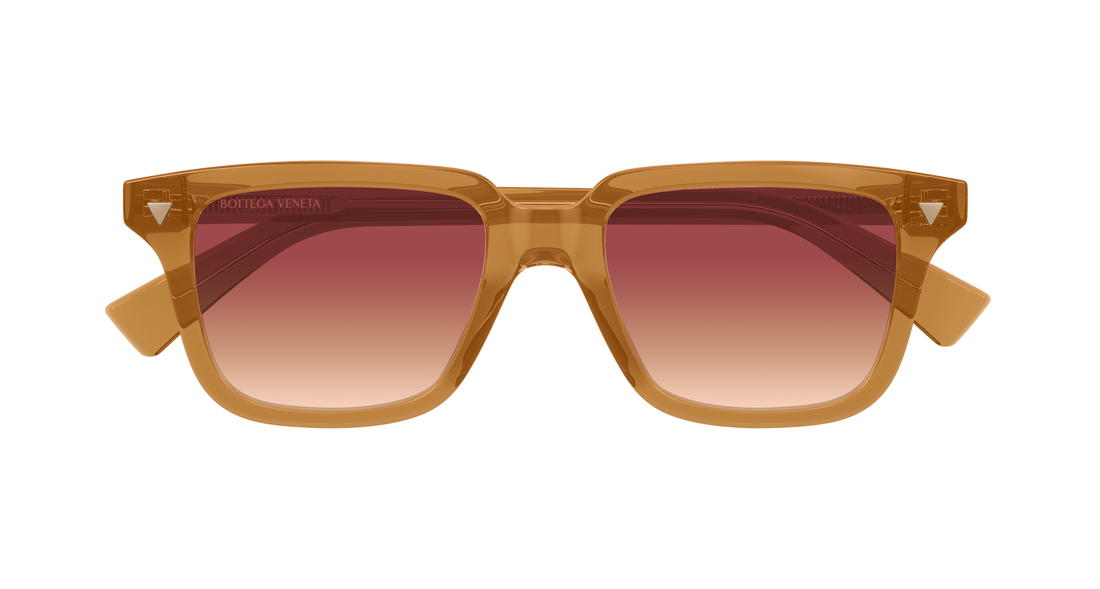 Lunettes de soleil bottega veneta bv1363s 006 naranja rectangular / squared unisex taille 50mm - Vue détaillée