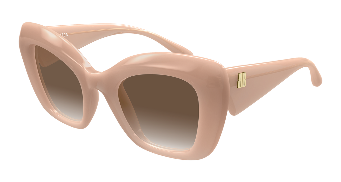 Lunettes de soleil balenciaga bb0503s 003 beige butterfly femenino taille 54mm - Vue principale