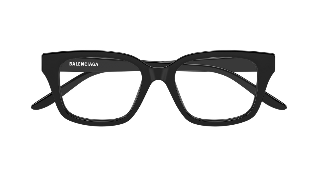 Lunettes de vue balenciaga bb0532o 007 negro rectangular / squared femenino taille 54mm - Vue détaillée