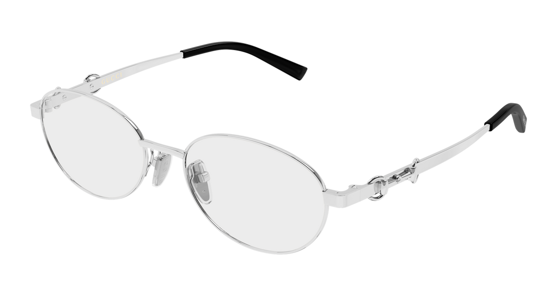 Glasögon gucci gg2221ok 002 plateado round/oval/panthos femenino storlek 53mm - Huvudvy