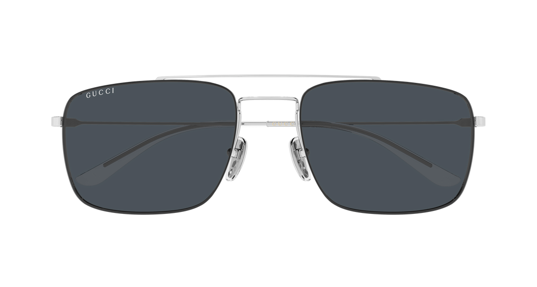 Óculos de sol gucci gg2256sa 002 plateado rectangular / squared masculino tamanho 59mm - Vista de detalhe