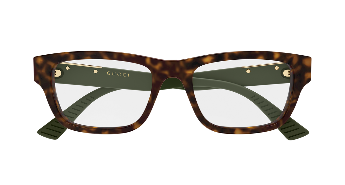 Brillen gucci gg2091o 008 havana rectangular / squared masculino größe 55mm - Detailansicht