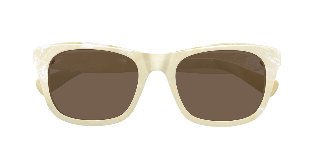 Sunglasses valentino vg0013sk 003 beige rectangular / squared femenino size 55mm - Detailed view