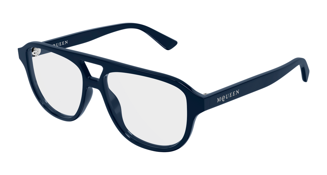 Gafas graduadas alexander mcqueen am0574o 003 azul pilot/navigator unisex talla 54mm - Vista principal