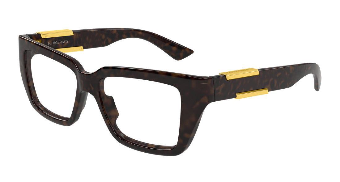 Óculos graduados bottega veneta bv1455o 002 havana rectangular / squared femenino tamanho 52mm - Vista principal