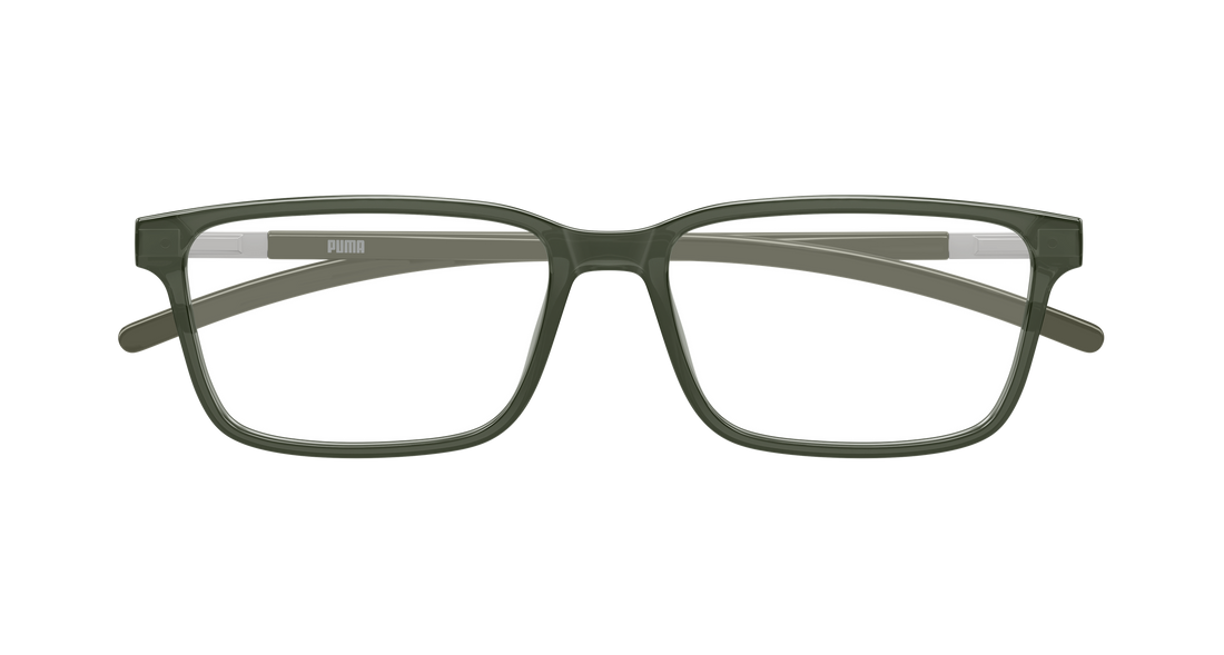 Gafas graduadas puma pu0539o 005 verde rectangular / squared masculino talla 55mm - Vista de detalle