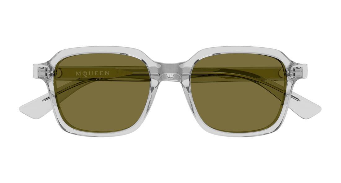 Occhiali da sole alexander mcqueen am0571s 004 gris rectangular / squared unisex taglia 50mm - Vista dettagliata