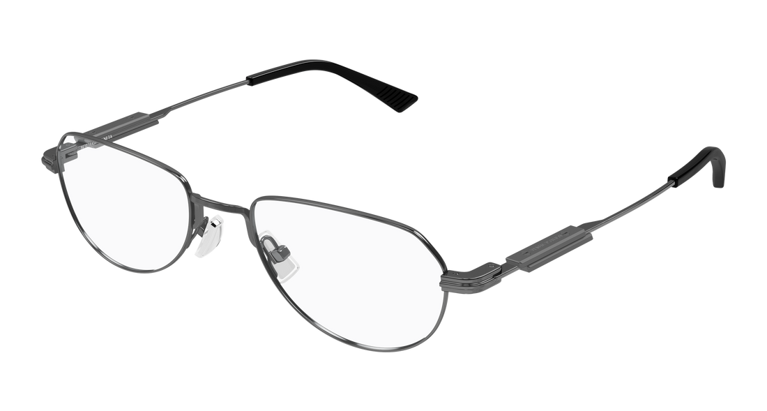 Óculos graduados bottega veneta bv1510o 001 plateado round/oval/panthos unisex tamanho 52mm - Vista principal