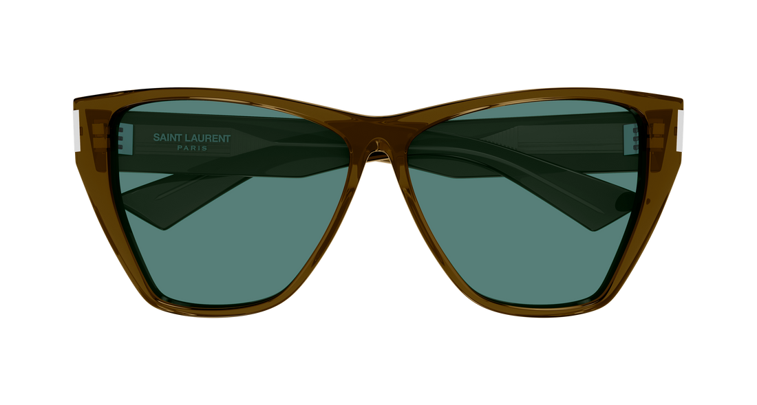 Óculos de sol saint laurent sl 927 003 marron cat eye femenino tamanho 60mm - Vista de detalhe