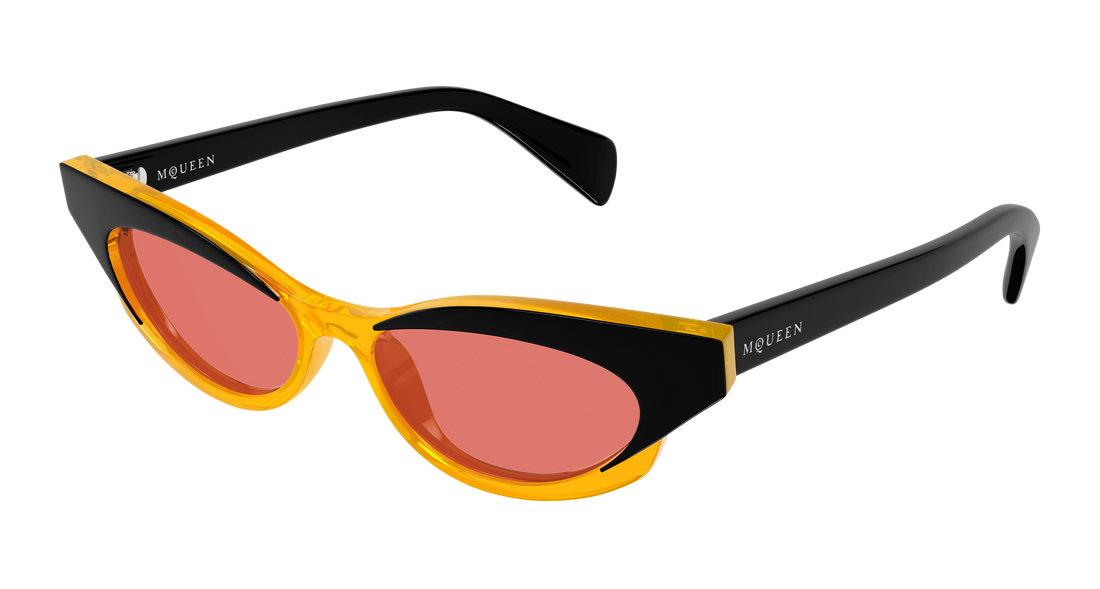 Óculos de sol alexander mcqueen am0544s 005 negro cat eye femenino tamanho 52mm - Vista principal