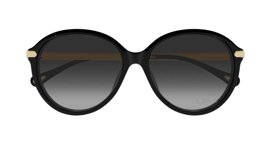Occhiali da sole chloé ch0358sk 001 negro round/oval/panthos femenino taglia 59mm - Vista dettagliata