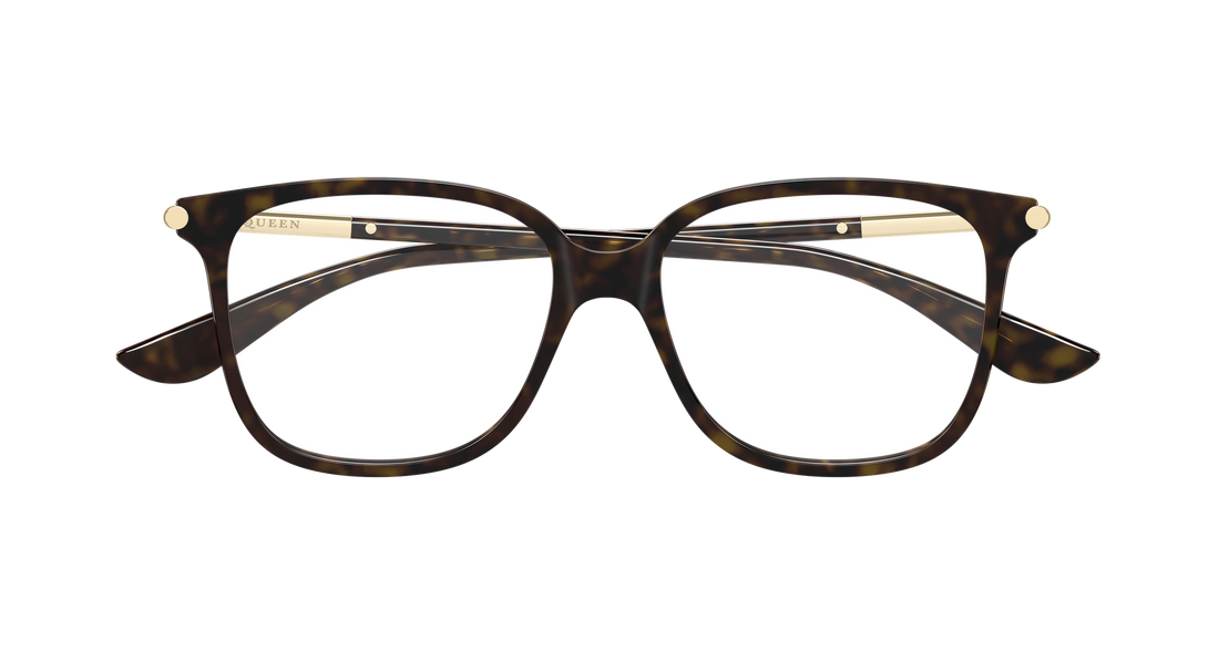 Brillen alexander mcqueen am0554o 006 havana cat eye femenino größe 53mm - Detailansicht
