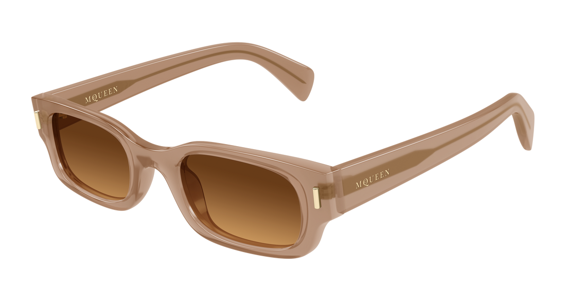 Óculos de sol alexander mcqueen am0549s 003 marron round/oval/panthos unisex tamanho 50mm - Vista principal