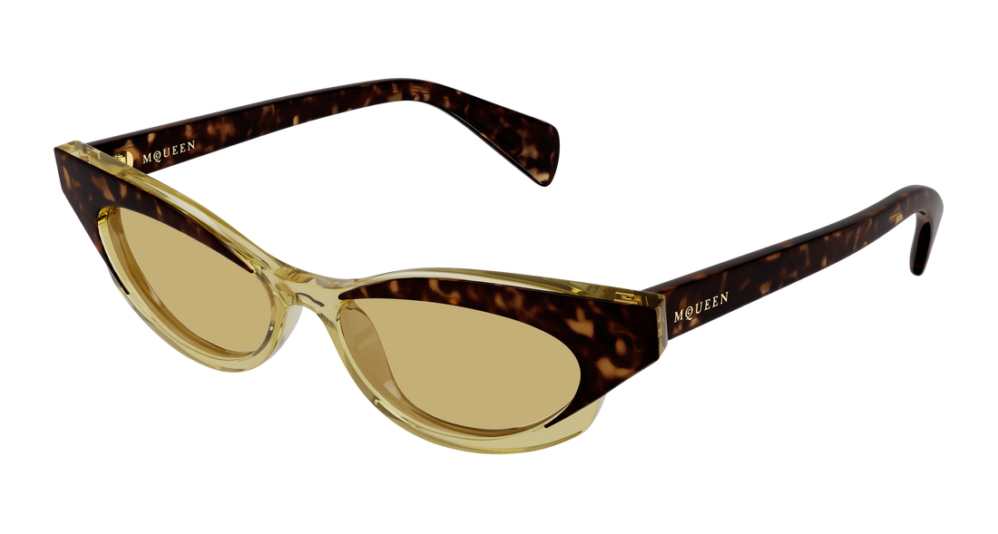 Óculos de sol alexander mcqueen am0544s 002 havana cat eye femenino tamanho 52mm - Vista principal