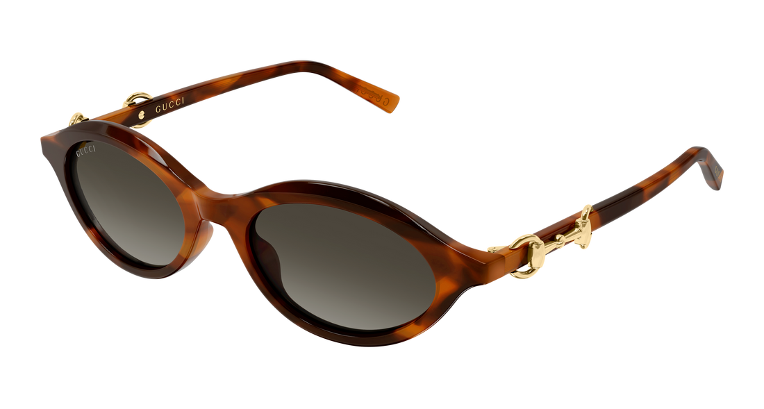 Óculos de sol gucci gg2215s 002 havana round/oval/panthos femenino tamanho 51mm - Vista principal