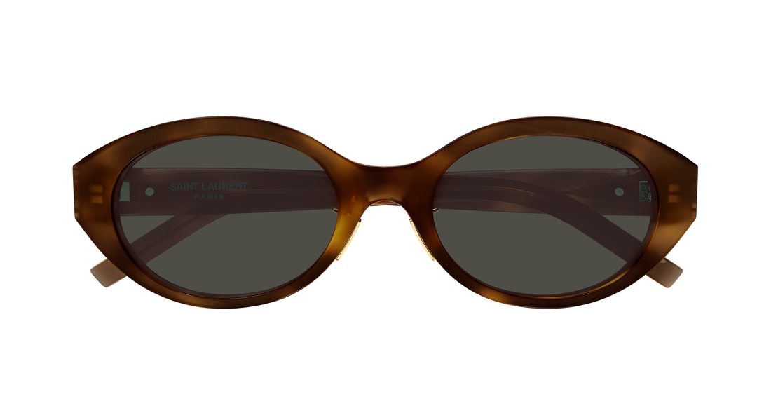 Óculos de sol saint laurent sl m181/j 003 havana round/oval/panthos femenino tamanho 54mm - Vista de detalhe