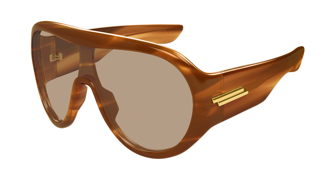 Sunglasses bottega veneta bv1345s 007 havana mask unisex size 99mm - Main view