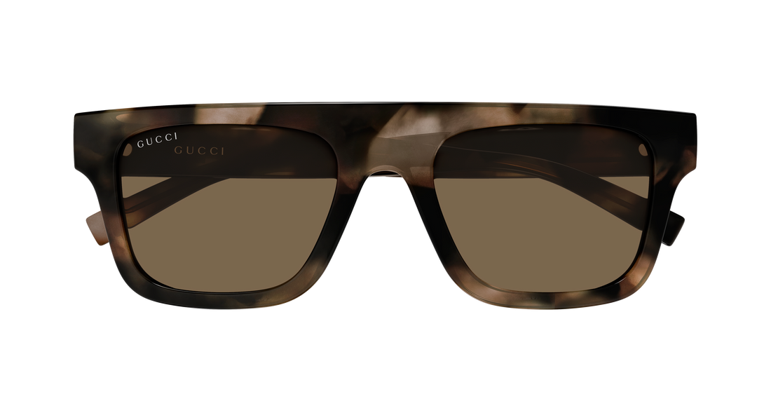 Lunettes de soleil gucci gg2235s 003 havana rectangular / squared masculino taille 53mm - Vue détaillée