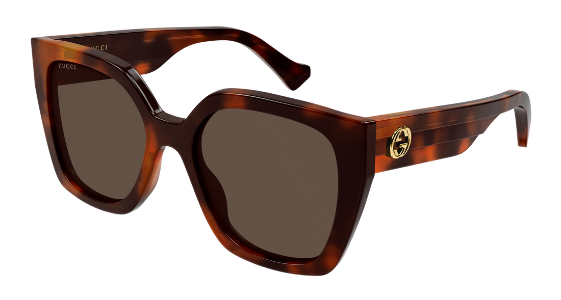 Solglasögon gucci gg1300s 005 havana butterfly femenino storlek 55mm - Huvudvy