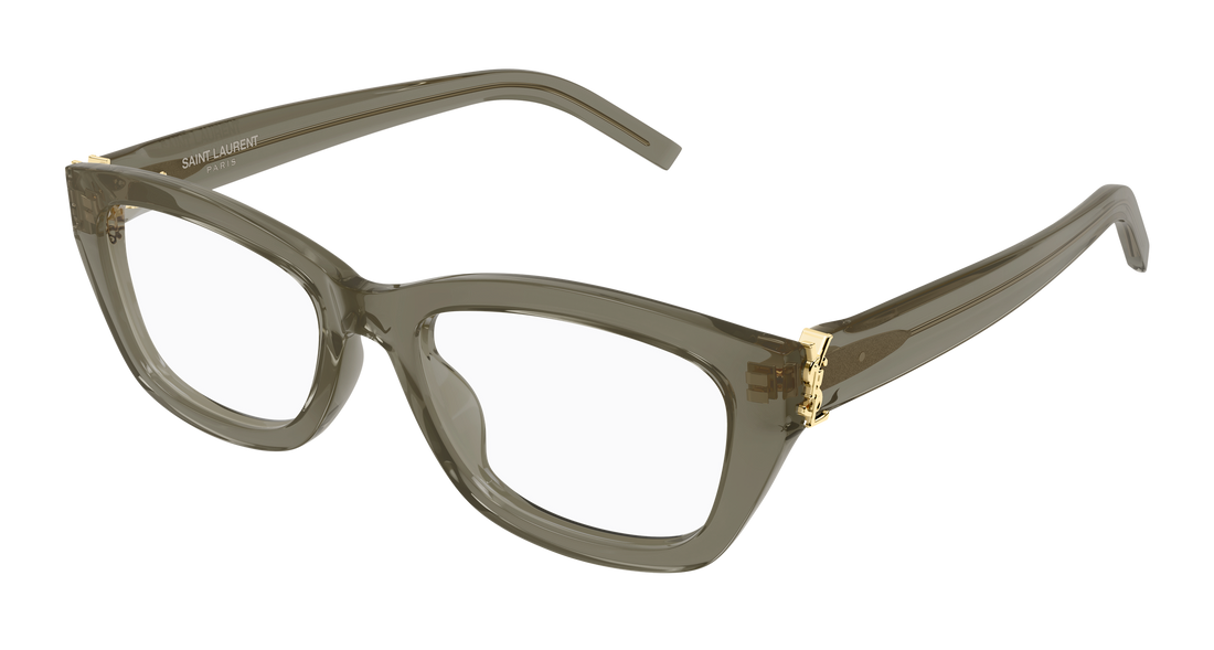 Prescription glasses saint laurent sl m153 opt 005 marron cat eye femenino size 55mm - Main view