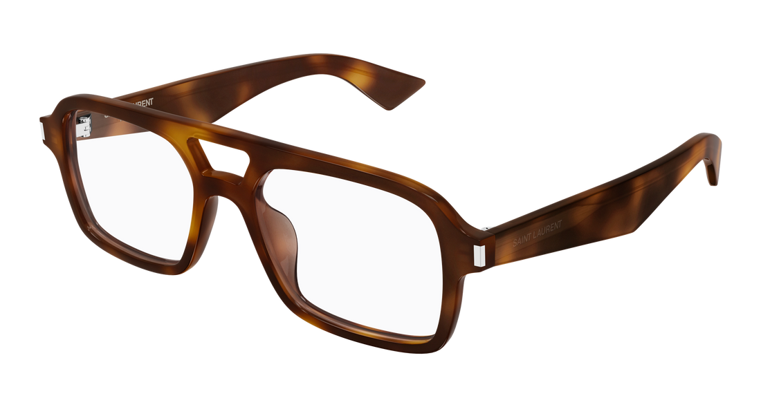 Prescription glasses saint laurent sl 961 002 havana pilot/navigator masculino size 54mm - Main view
