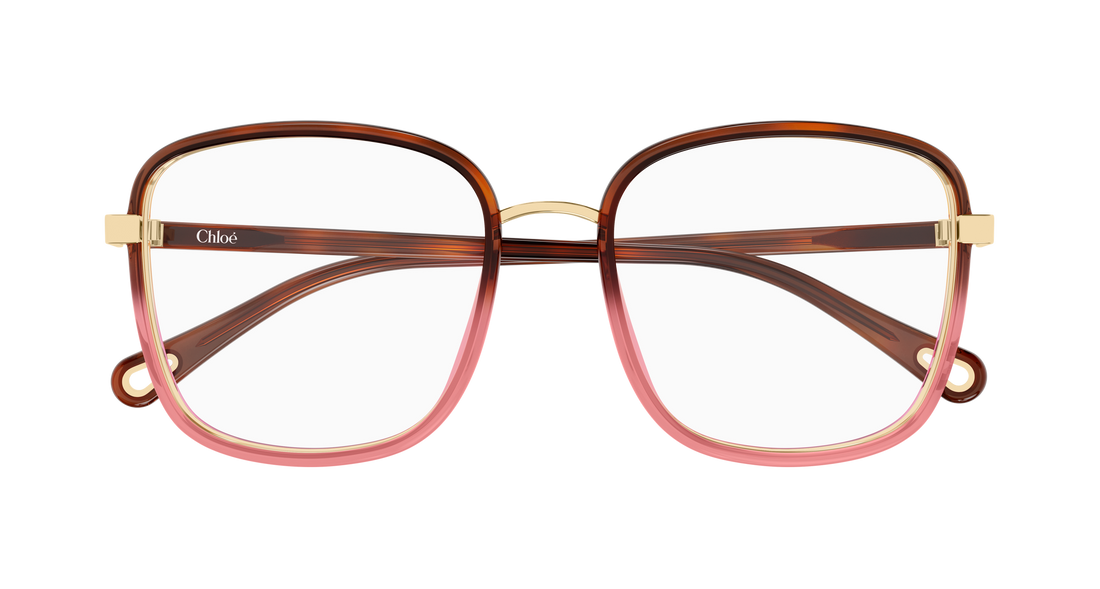 Briller chloé ch0034o 026 havana rectangular / squared femenino størrelse 53mm - Detaljeret visning