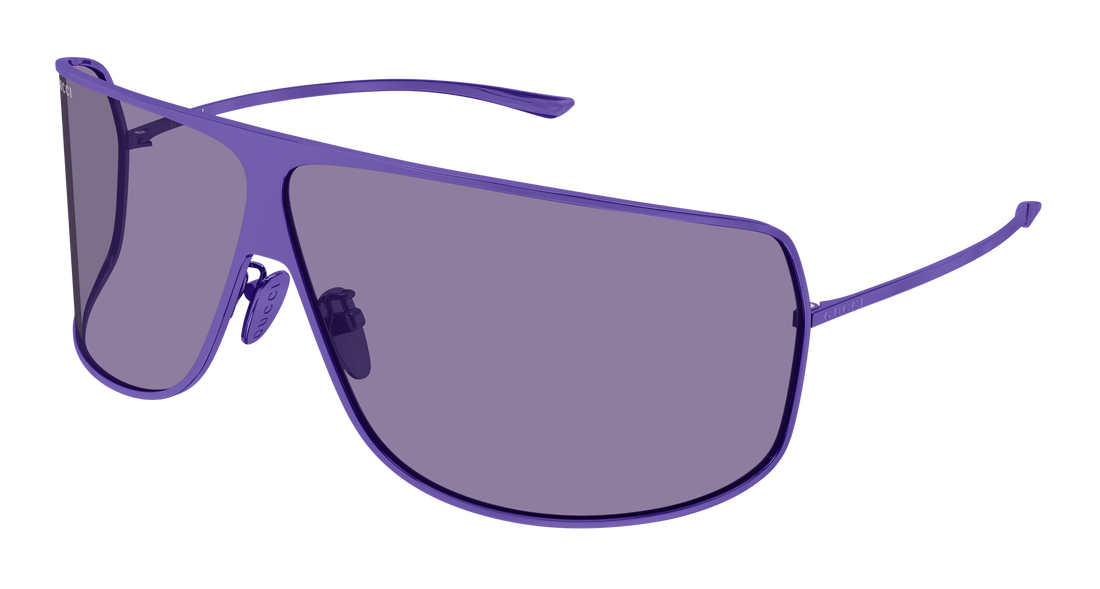 Óculos de sol gucci gg2276s 005 morado geometrical/directional unisex tamanho 80mm - Vista principal