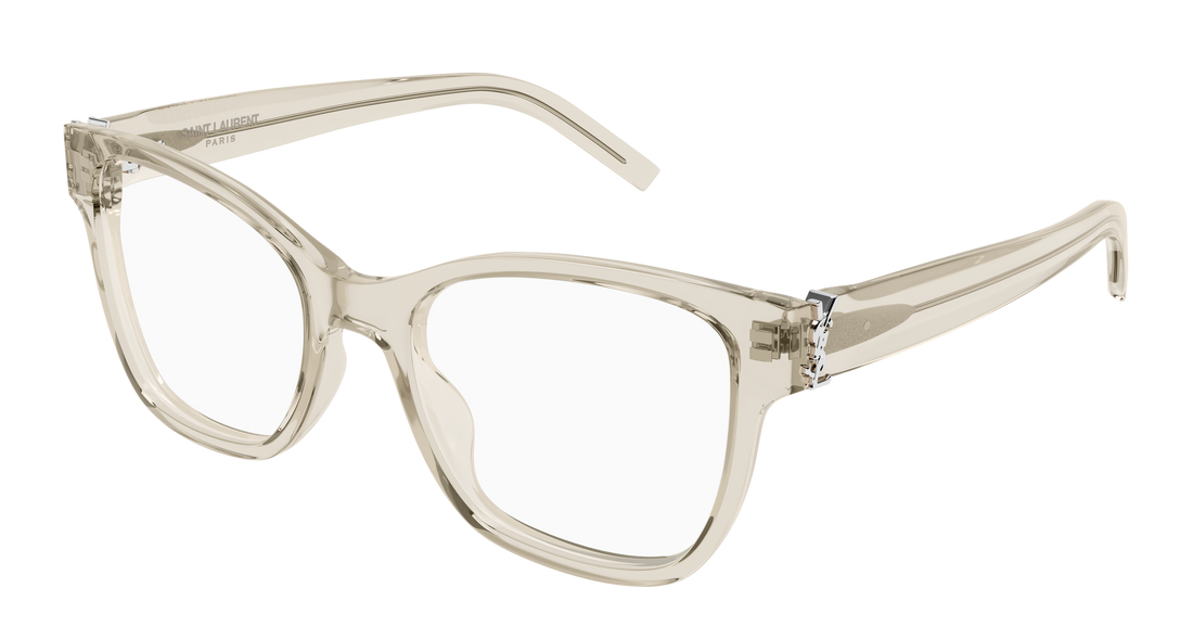 Prescription glasses saint laurent sl m158 004 beige cat eye femenino size 52mm - Main view