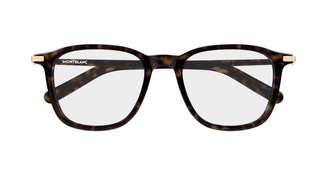 Occhiali da vista montblanc mb0499o 002 havana rectangular / squared masculino taglia 52mm - Vista dettagliata