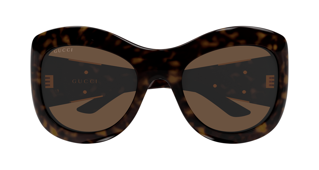 Óculos de sol gucci gg2275s 002 havana butterfly femenino tamanho 58mm - Vista de detalhe