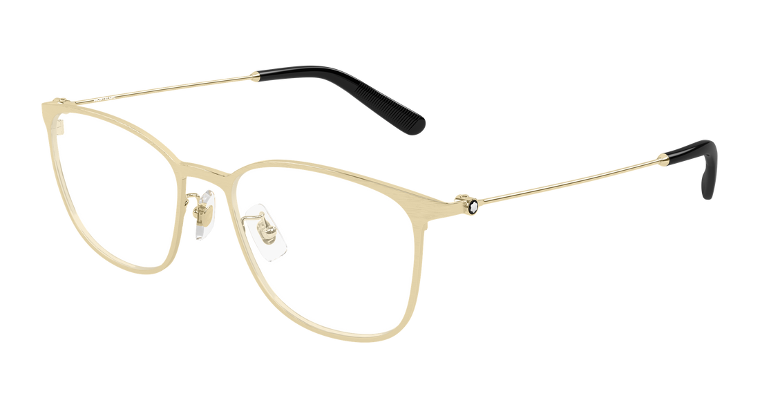 Glasögon montblanc mb0463ol 008 dorado rectangular / squared masculino storlek 57mm - Huvudvy