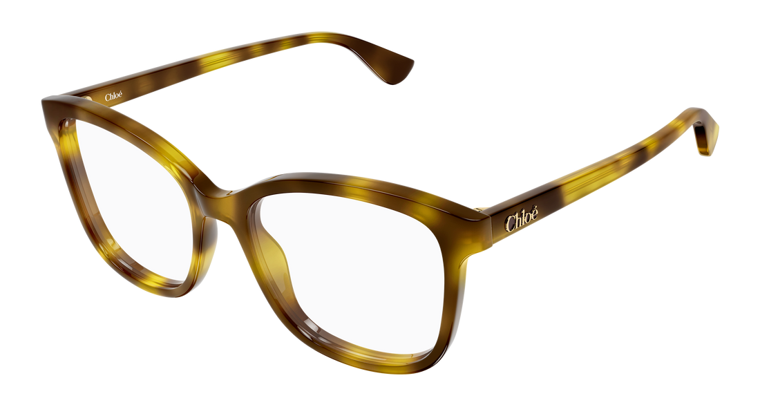 Óculos graduados chloé ch0393o 002 havana cat eye femenino tamanho 54mm - Vista principal