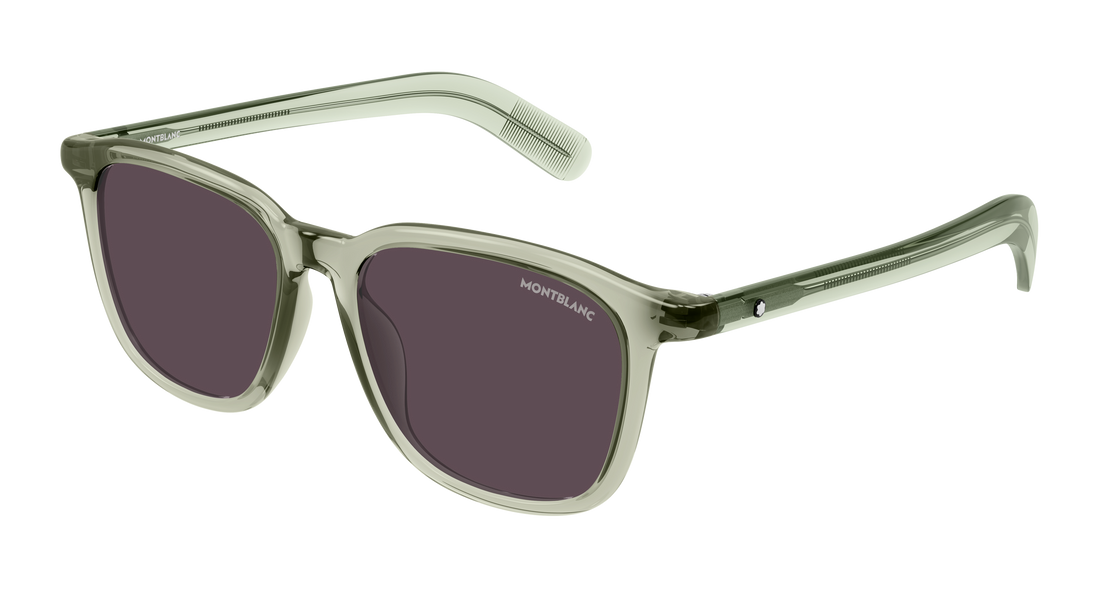 Óculos de sol montblanc mb0497s 005 verde rectangular / squared masculino tamanho 52mm - Vista principal