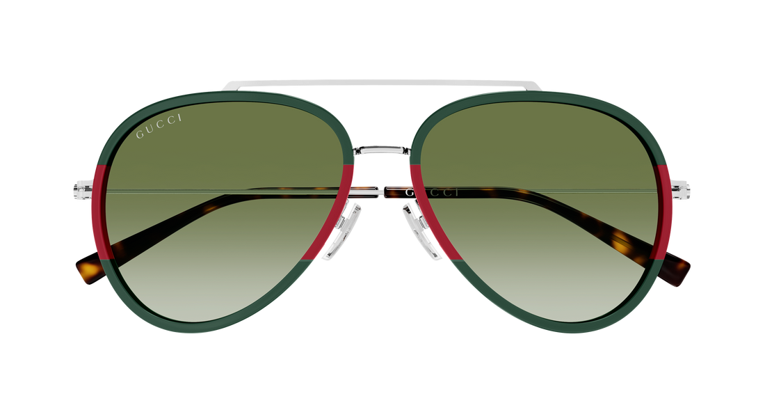 Lunettes de soleil gucci gg1981s 007 verde pilot/navigator masculino taille 56mm - Vue détaillée