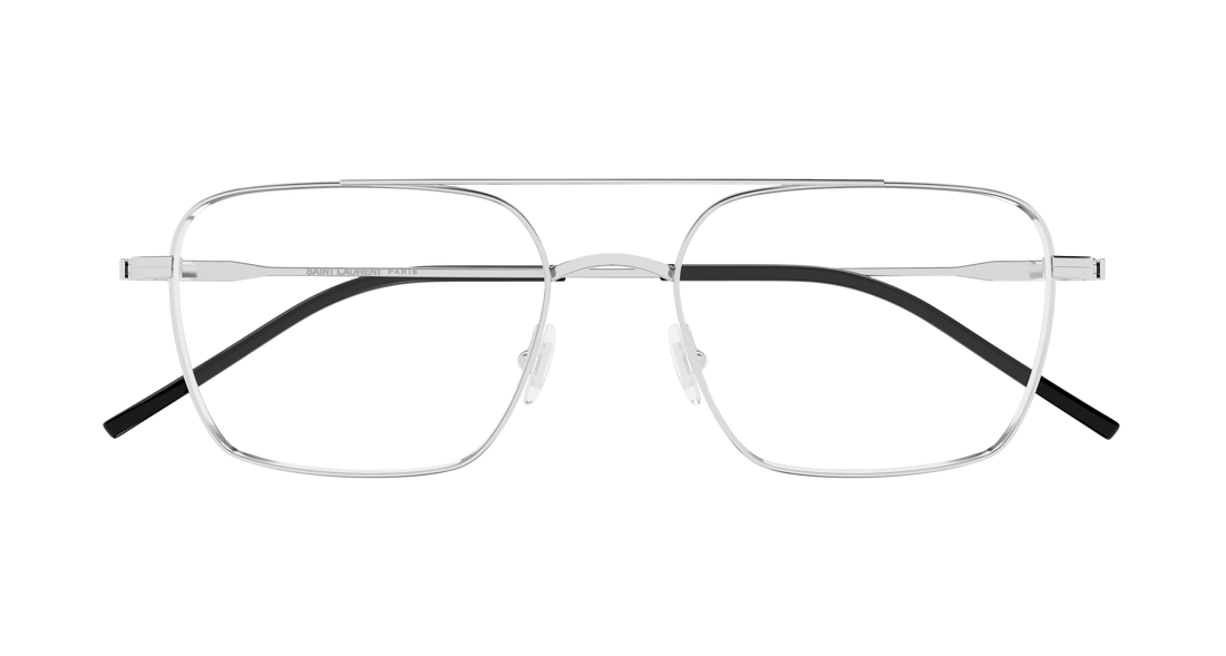 Prescription glasses saint laurent sl 888 002 plateado pilot/navigator unisex size 53mm - Detailed view